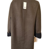 VINCE Reversible Collarless Wool-Cashmere Blend Coat NWT Size L