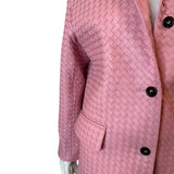 Woven Leather Jacket | Peony Pink (Coming Soon)
