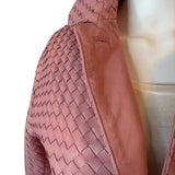 Woven Leather Jacket | Peony Pink (Coming Soon)