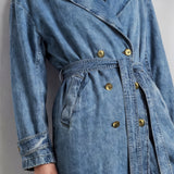 RAG & BONE Alora Featherweight Denim Trench Coat M