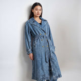 RAG & BONE Alora Featherweight Denim Trench Coat M