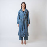RAG & BONE Alora Featherweight Denim Trench Coat M
