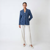 RALPH LAUREN Cotton Blend Herringbone Blazer