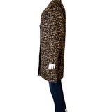 MICHAEL KORS Leopard Print Wool Blend Coat NWT