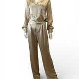 PAIGE Silk Two-Piece Set: Garret Pant & Capriana Shirt NWT