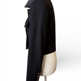 VERONICA BEARD Black Cropped Jacket with Grey Collar
