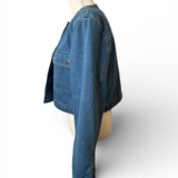 VERONICA BEARD Brandy Quilted Lined Crop Denim Jacket NWT