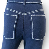 BARRIE Denim Cashmere and Cotton Trousers NWT