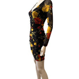 L'AGENCE Reiner Floral Long Sleeve Minidress NWT Size 2