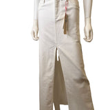 ALICE + OLIVIA Rye Off White Denim Maxi Skirt NWT Size 25