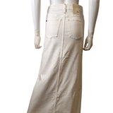 ALICE + OLIVIA Rye Off White Denim Maxi Skirt NWT Size 25