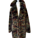 SANCTUARY Camo Fur Coat. Size XS