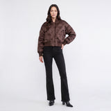 HUDSON JEANS Embossed Quilted Bomber Jacket
