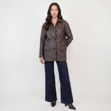 Woven Leather Jacket | Espresso Brown (Coming Soon)