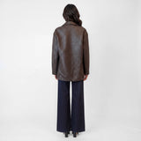 Woven Leather Jacket | Espresso Brown (Coming Soon)
